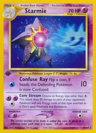 Starmie — Neo Revelation Pokémon TCG card by Keita Komatsuya, CR CG gangs