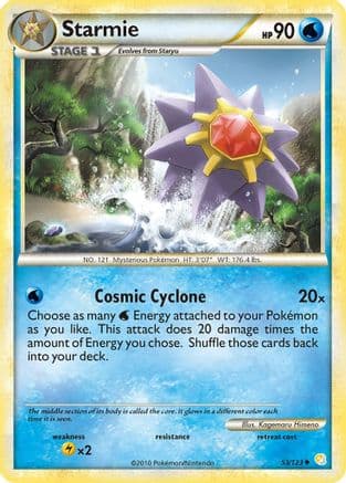 Starmie — HeartGold SoulSilver Pokémon TCG card by Megumi Mizutani