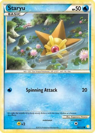 Staryu — HeartGold SoulSilver Pokémon TCG card by Kagemaru Himeno