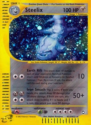 Steelix (H23) — Aquapolis Pokémon TCG card by Hajime Kusajima