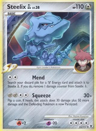 Steelix GL — Rising Rivals Pokémon TCG card by Hajime Kusajima