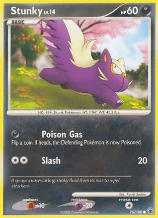 Stunky — Majestic Dawn Pokémon TCG card by Kagemaru Himeno