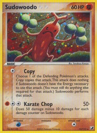 Sudowoodo — EX Unseen Forces Pokémon TCG card by Tomokazu Komiya