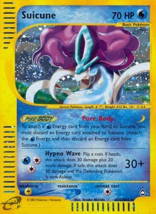 Suicune (H25) — Aquapolis Pokémon TCG card by Atsuko Nishida