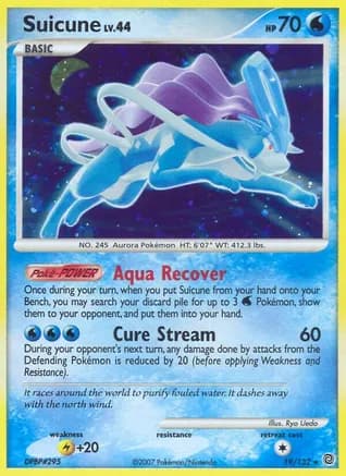 Suicune — Secret Wonders Pokémon TCG card by Ryo Ueda