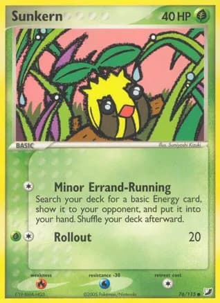 Sunkern — EX Unseen Forces Pokémon TCG card by Sumiyoshi Kizuki