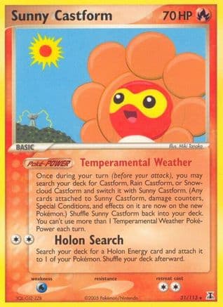 Sunny Castform — EX Delta Species Pokémon TCG card by Miki Tanaka