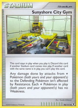 Sunyshore City Gym — Rising Rivals Pokémon TCG card by Yusuke Ishikawa