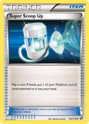 Super Scoop Up — Black and White Pokémon TCG card by Daisuke Iwamoto