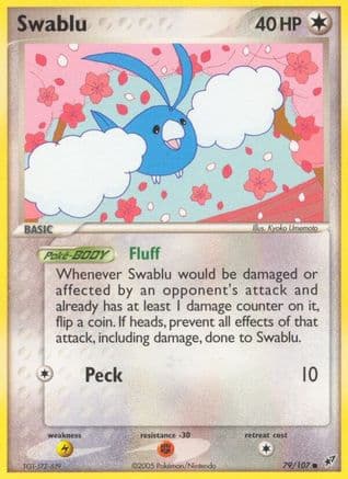 Swablu — Deoxys Pokémon TCG card by Mitsuhiro Arita