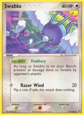 Swablu — EX Emerald Pokémon TCG card by Hajime Kusajima