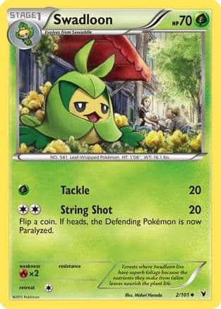 Swadloon — Noble Victories Pokémon TCG card by Oswaldo KATO