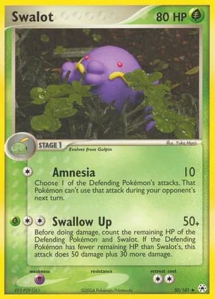 Swalot — EX Hidden Legends Pokémon TCG card by Yuka Morii