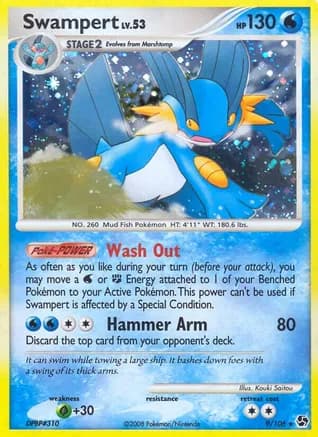Swampert — Great Encounters Pokémon TCG card by Kouki Saitou