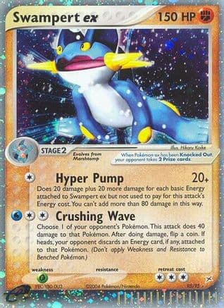 Swampert ex — EX Team Magma vs Team Aqua Pokémon TCG card by Hikaru Koike