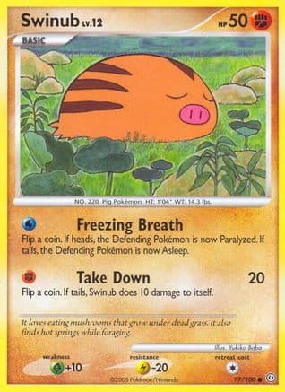 Swinub — Stormfront Pokémon TCG card by Yukiko Baba
