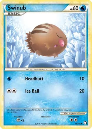 Swinub — Triumphant Pokémon TCG card by Kagemaru Himeno