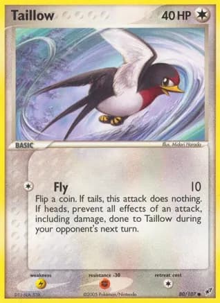 Taillow — EX Deoxys Pokémon TCG card by Midori Harada