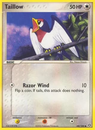 Taillow — EX Emerald Pokémon TCG card by Naoyo Kimura