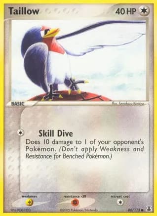 Taillow — EX Delta Species Pokémon TCG card by Tomokazu Komiya