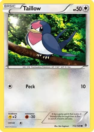 Taillow — Boundaries Crossed Pokémon TCG card by Ken Sugimori