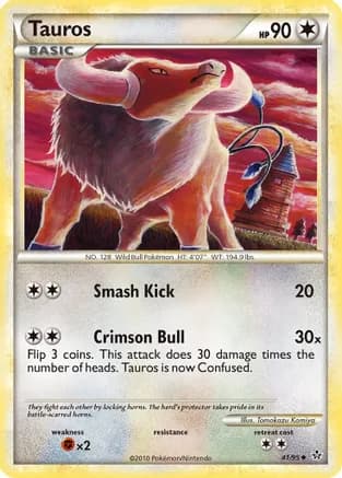 Tauros — Unleashed Pokémon TCG card by Tomokazu Komiya