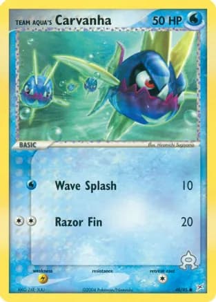 Team Aqua's Carvanha - 48/95 — EX Team Magma vs Team Aqua