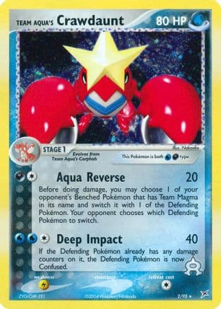 Team Aqua's Crawdaunt - 2/95 — EX Team Magma vs Team Aqua Pokémon TCG card by Hajime Kusajima