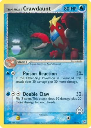 Team Aqua's Crawdaunt - 14/95 — EX Team Magma vs Team Aqua