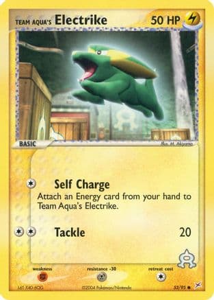 Team Aqua's Electrike - 53/95 — EX Team Magma vs Team Aqua Pokémon TCG card by M. Akiyama