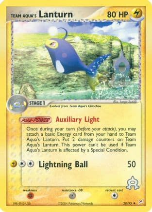 Team Aqua's Lanturn — EX Team Magma vs Team Aqua Pokémon TCG card by Jungo Suzuki