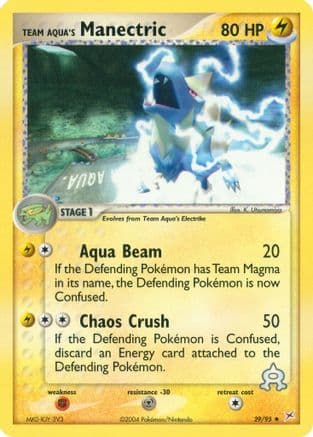 Team Aqua's Manectric - 29/95 — EX Team Magma vs Team Aqua Pokémon TCG card by K. Utsunomiya