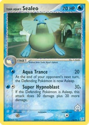 Team Aqua's Sealeo - 16/95 — EX Team Magma vs Team Aqua Pokémon TCG card by T. Honda