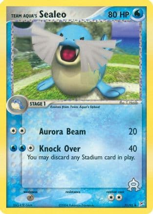 Team Aqua's Sealeo - 31/95 — EX Team Magma vs Team Aqua Pokémon TCG card by T. Honda