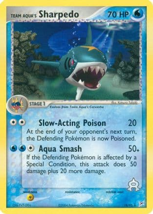 Team Aqua's Sharpedo - 18/95 — EX Team Magma vs Team Aqua Pokémon TCG card by Kouki Saito