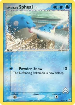 Team Aqua's Spheal - 56/95 — EX Team Magma vs Team Aqua Pokémon TCG card by Miki Tanaka