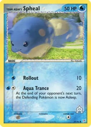 Team Aqua's Spheal - 57/95 — EX Team Magma vs Team Aqua Pokémon TCG card by Mizue
