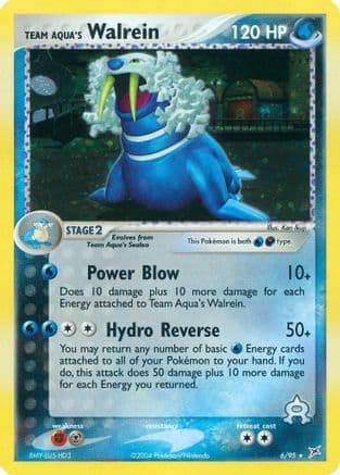 Team Aqua's Walrein — EX Team Magma vs Team Aqua Pokémon TCG card by Ken Ikuji