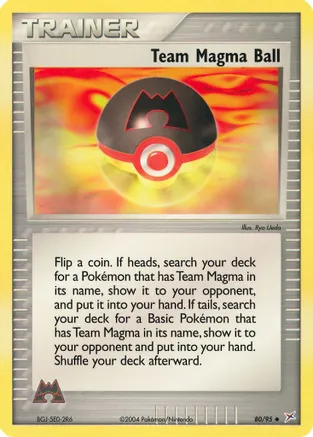 Team Magma Ball — EX Team Magma vs Team Aqua Pokémon TCG card by Ryo Ueda