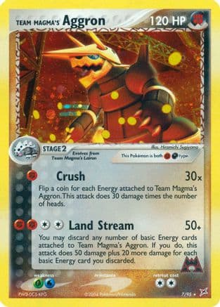 Team Magma's Aggron — EX Team Magma vs Team Aqua Pokémon TCG card by Hiromichi Sugiyama