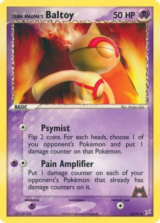 Team Magma's Baltoy - 32/95 — EX Team Magma vs Team Aqua Pokémon TCG card by Atsuko Ujiie