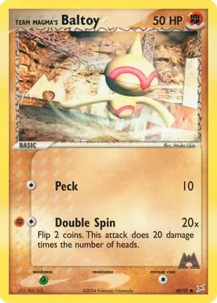 Team Magma's Baltoy - 60/95 — EX Team Magma vs Team Aqua Pokémon TCG card by Atsuko Nishida