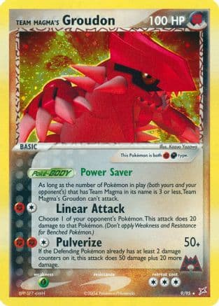 Team Magma's Groudon — Team Magma vs Team Aqua Pokémon TCG card by Kazuo Yazawa