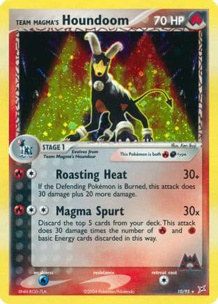 Team Magma's Houndoom - 10/95 — EX Team Magma vs Team Aqua Pokémon TCG card by Ken Sugimori