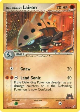 Team Magma's Lairon - 36/95 — EX Team Magma vs Team Aqua