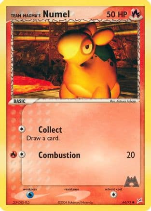 Team Magma's Numel — EX Team Magma vs Team Aqua Pokémon TCG card by Katsura Tabata