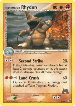 Team Magma's Rhydon - 22/95 — EX Team Magma vs Team Aqua