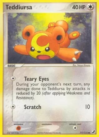 Teddiursa — EX Unseen Forces Pokémon TCG card by Naoyo Kimura