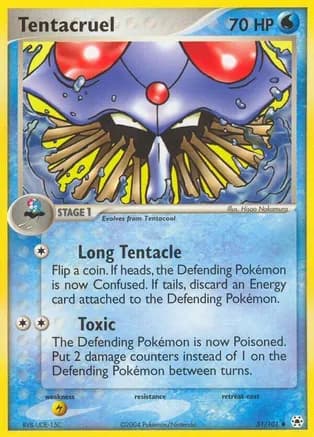 Tentacruel — EX Hidden Legends Pokémon TCG card by Hisao Nakamura