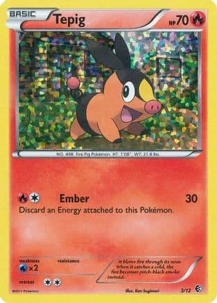 Tepig - 3/12 — McDonald's Promos 2011 Pokémon TCG card by Ken Sugimori